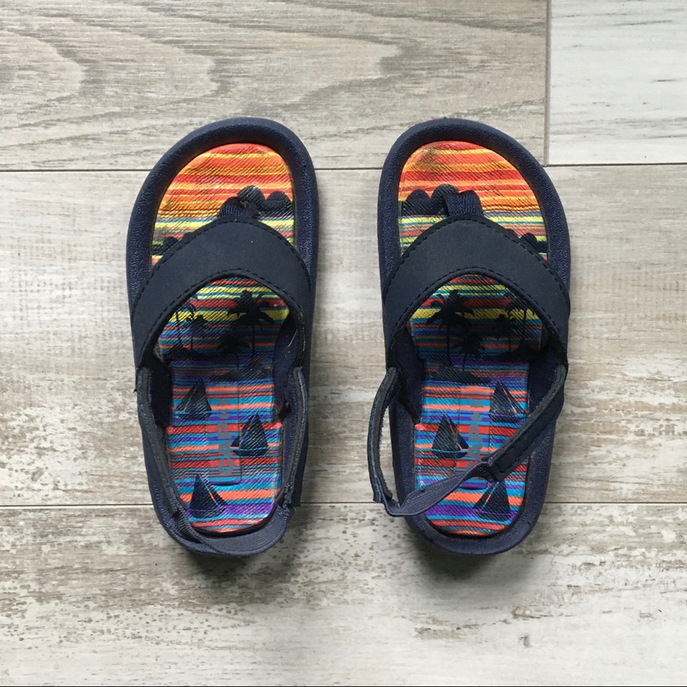 Navy Flip Flops
